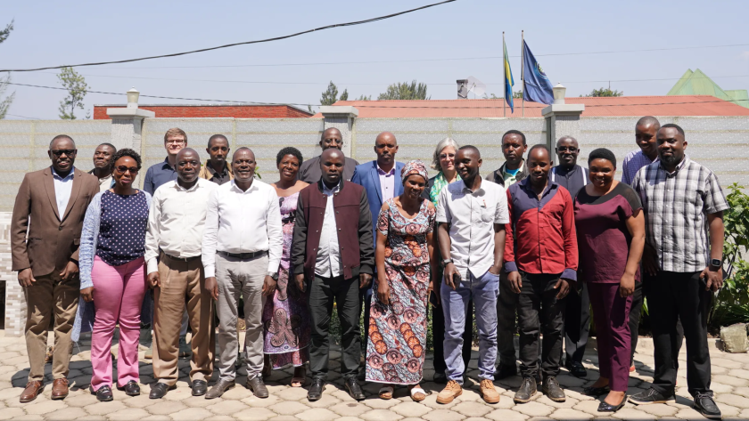 Group picture of the participants of the co-design workshop held in Musanze, Rwanda